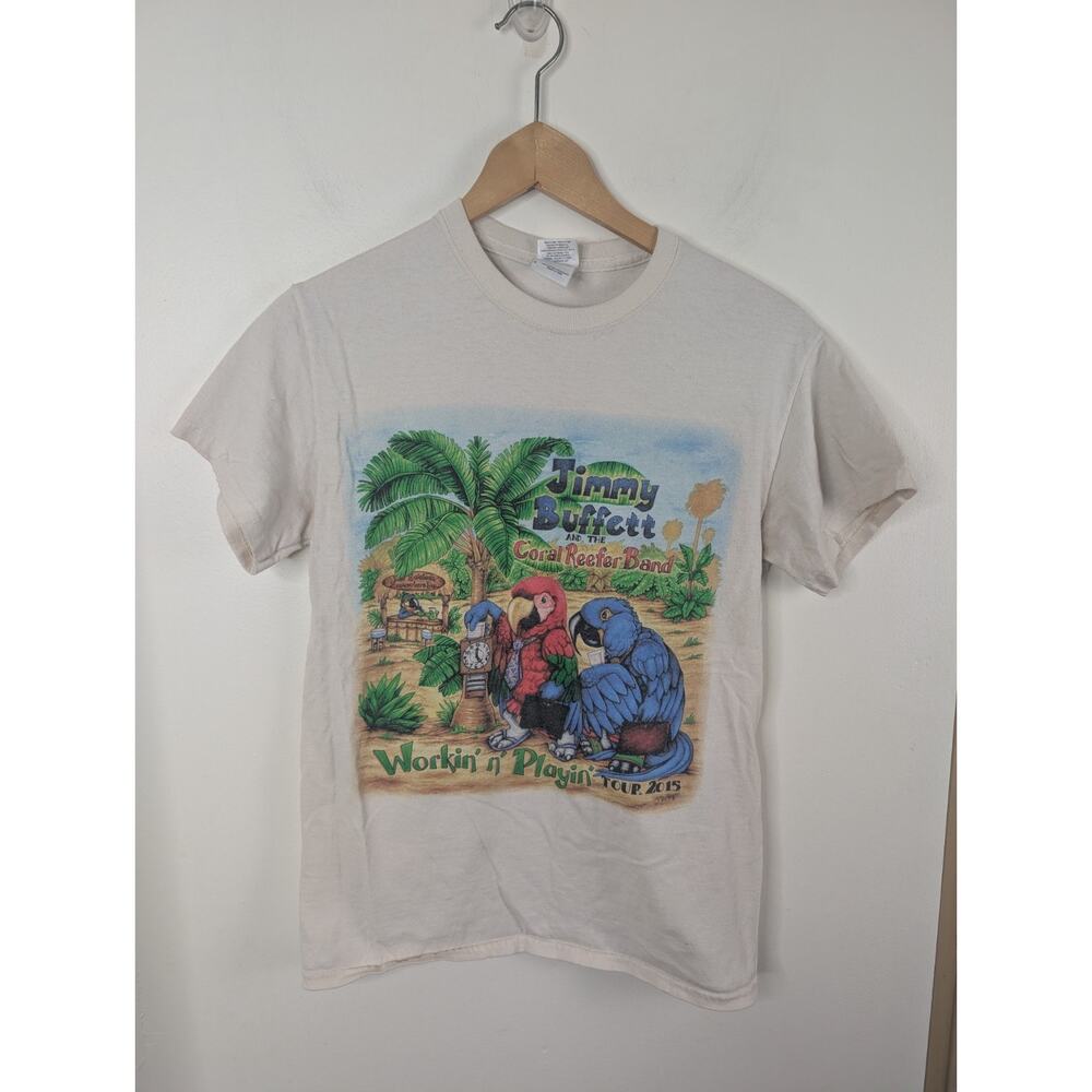 Jimmy Buffet Size Small Workin N Playin Tour 2015 T-shirt Merch S Parrots